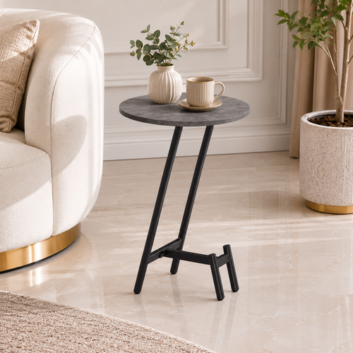 طاولة خدمة ميلامين دائري S02 DARK GREY