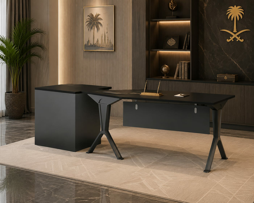مكتب مقاس 160 سم OT-11 BLACK&GREY