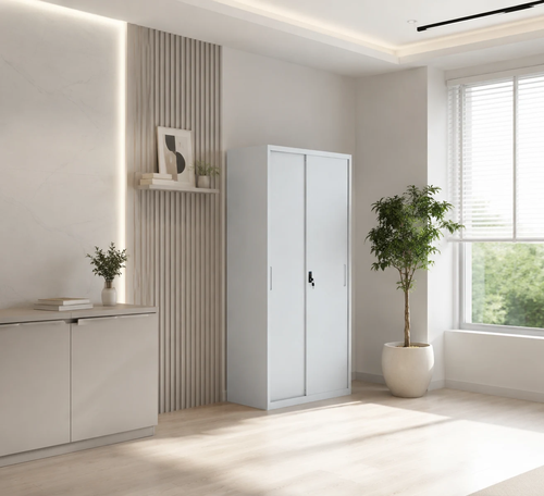 دولاب مكتبي حديد مقاس 185*85 OW-004 GREY