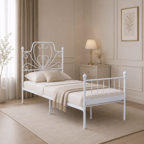 سرير مقاس 90*190 WHITE 3829