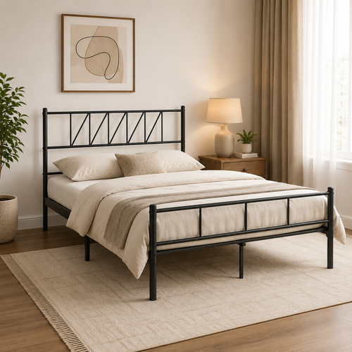 سرير حديد مقاس 140*200 BLACK 3929