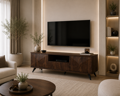 طاوله بلازمه ماليزي 140سم TV8-14 BROWN