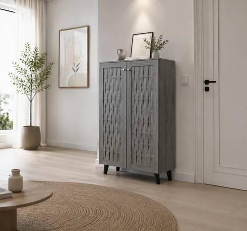 دولاب جزمه ماليزي 2باب  SC-816 GREY