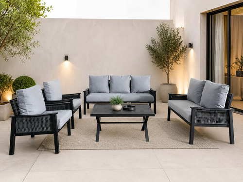 طقم كنب خارجي 7 شخص BLACK&GREY 212375