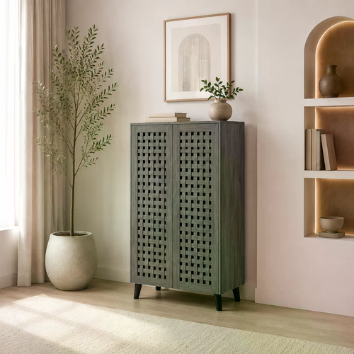 دولاب جزمه ماليزي 2باب  SC-815 GREY