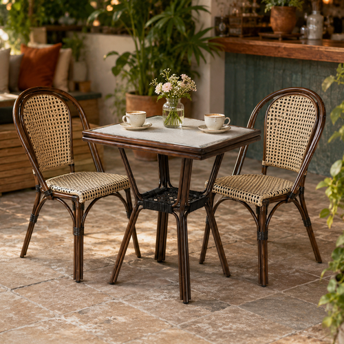 طاوله كافيه مربع T-988 WHITE 60*60
