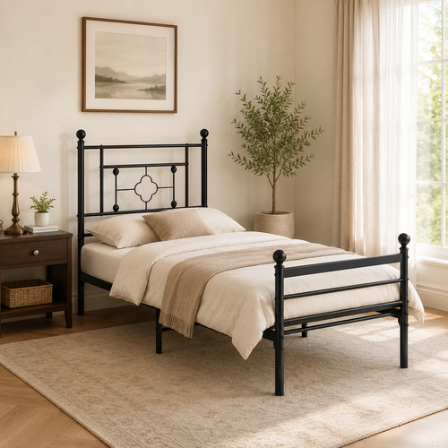 سرير حديد مقاس 90*190 BLACK 3919