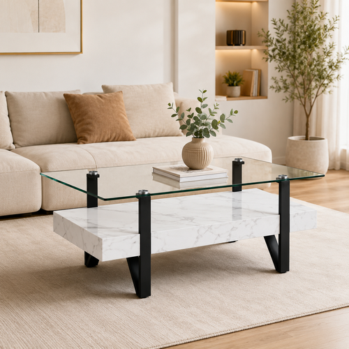 طاولة شاي مفرد QJ-495 WHITE.M