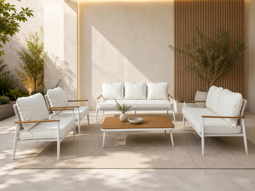 طقم كنب خارجي 7 شخص WHITE&BEIGE 212347
