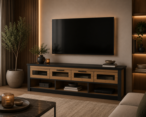 طاوله بلازمه ماليزي 160سم TV901-16 WALNUT OAK