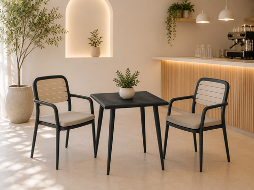 طاوله كافيه مربع F06 BLACK 70*70