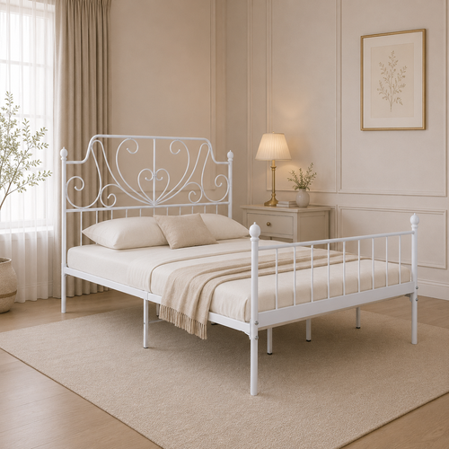 سرير مقاس 140*200 WHITE 3829
