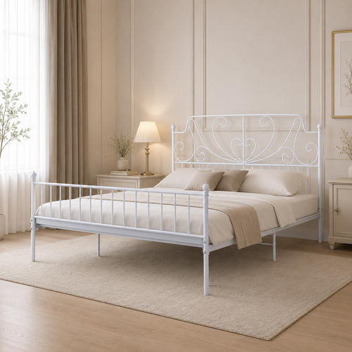 سرير مقاس 180*200 WHITE 3829
