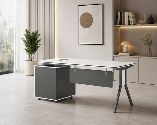 مكتب مقاس 120 سم OT-10 WHITE&GREY