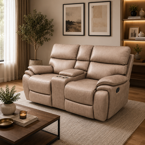 كرسي استرخاء ثابت ثنائي SF-14 LIGHT BROWN