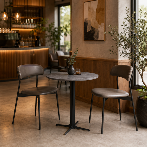 طاولة كافيه ميلامين دائري 70*70 WM-01 GREY