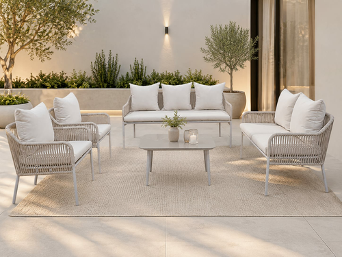 طقم كنب خارجي 7 شخص WHITE&BEIGE 212373