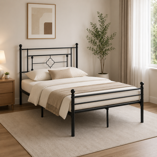 سرير حديد مقاس 120*190 BLACK 3920