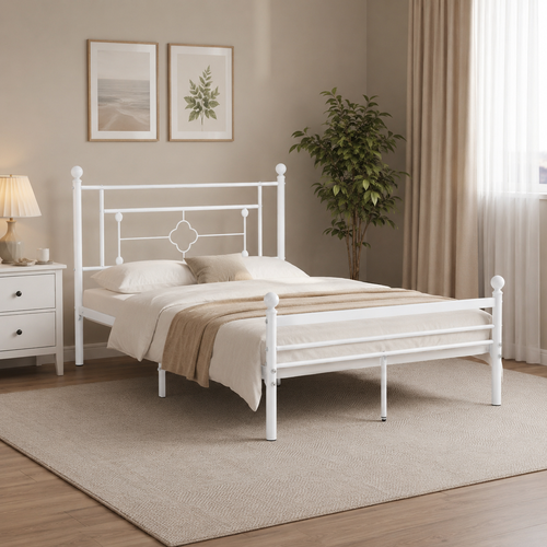 سرير حديد مقاس 120*190 WHITE 3920