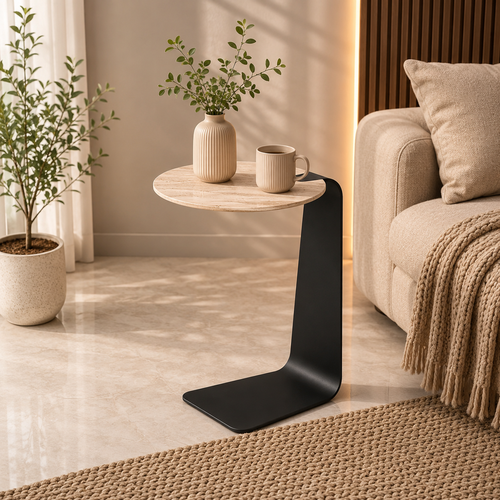 طاولة خدمة خشب مفرد S01 BEIGE