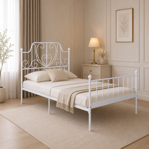 سرير مقاس 120*190 WHITE 3829