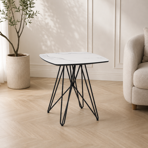 طاوله كافيه مربع 70*70 1-603 WHITE