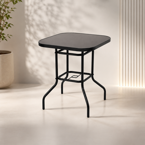 طاوله مربع زجاج اسود F5026 BLACK 70*70