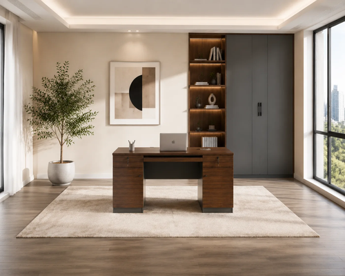 مكتب مقاس 1.40 OT-6604 D.BROWN ( d.eucalyptus)