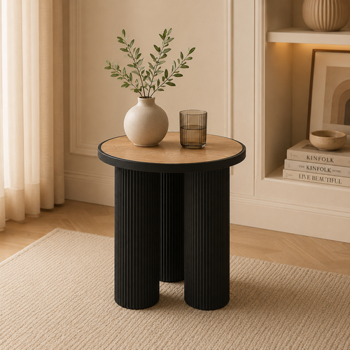 طاولة خدمة خشب مفرد 45*45 HM633 BLACK BROWN