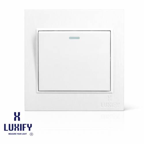 Light Switch 1Gang 1 Ways White LUXIFY