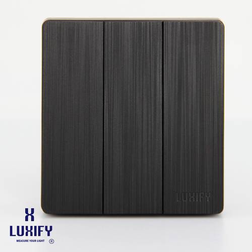 Light Switch 3 Gang 1 Way Black LUXIFY