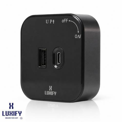 فيش مسطرة مربع اسود LUXIFY USB+TYPE C