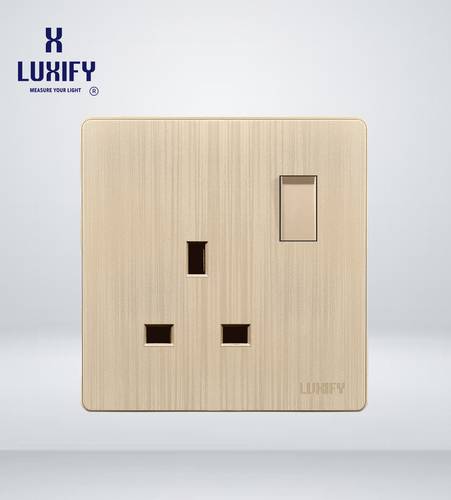 Socket with Switch 13A Gold LUXIFY