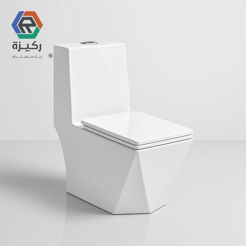 كرسي افرنجي 25 سم ابيض مضلع
