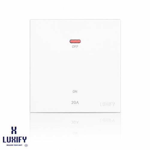 20A Water Heater Switch Slim White LUXIFY