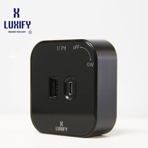 فيش مسطرة مربع اسود LUXIFY USB+TYPE C