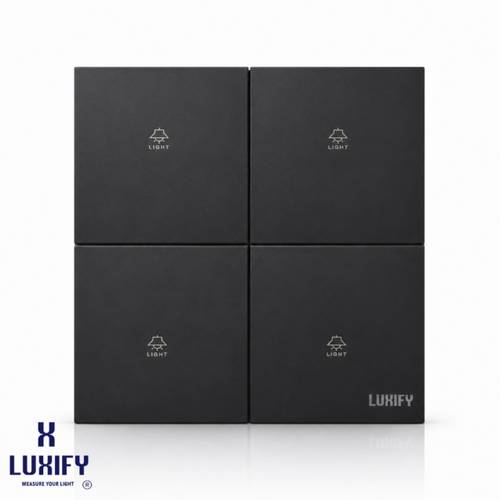 4-Gang Smart Switch Black LUXIFY | WiFi Smart Wall Switch