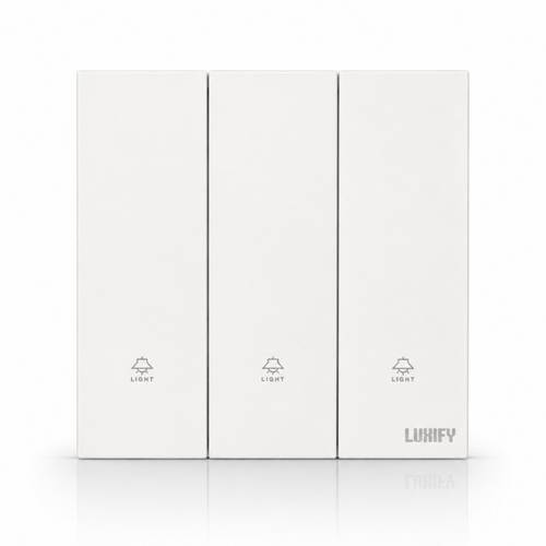 3-Gang Smart Switch White LUXIFY | WiFi Smart Wall Switch