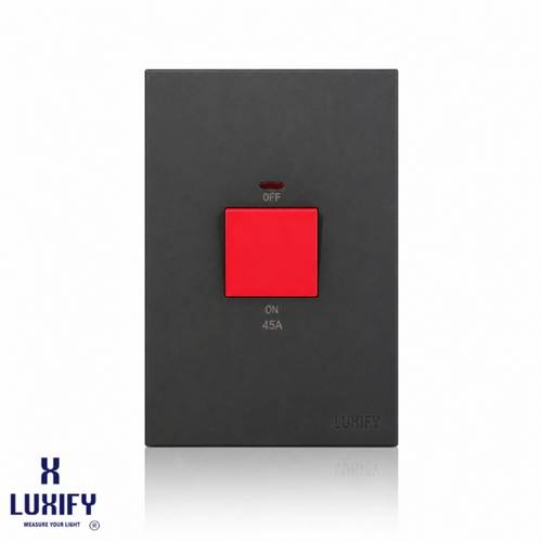 45A AC Switch 7x14 Slim Black LUXIFY
