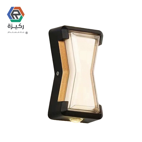 جداري خارجي 6 وات اسود المنيوم انارة اصفر
