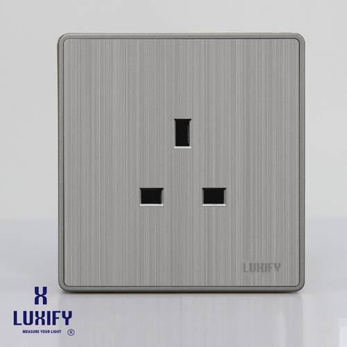 فيش ١٣ امبير بدون مفتاح LUXIFY سلفر 