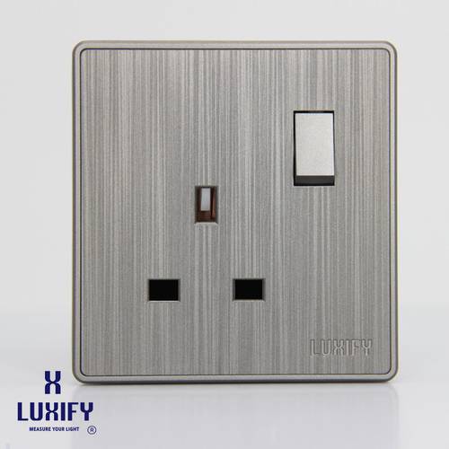 Socket with Switch 13A Silver LUXIFY
