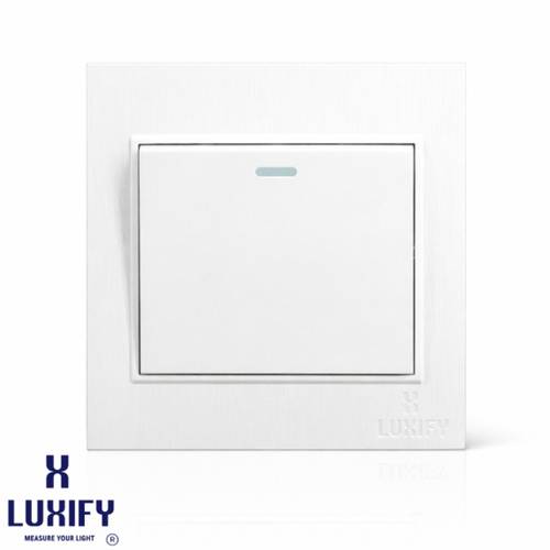 Light Switch 1Gang 2 Ways White LUXIFY