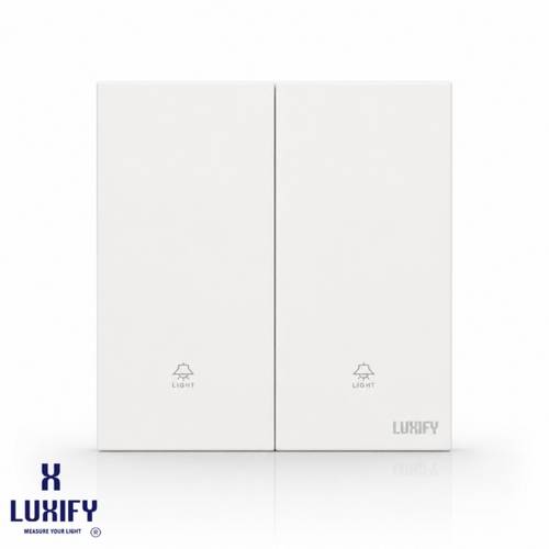 2-Gang Smart Switch White LUXIFY | WiFi Smart Wall Switch