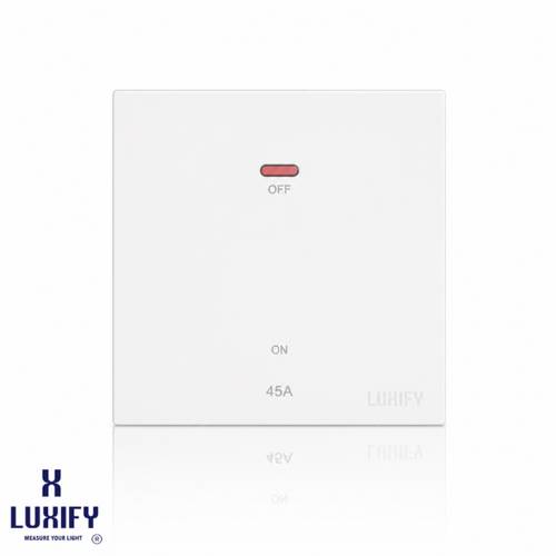 45A AC Switch 7x7 Slim White LUXIFY