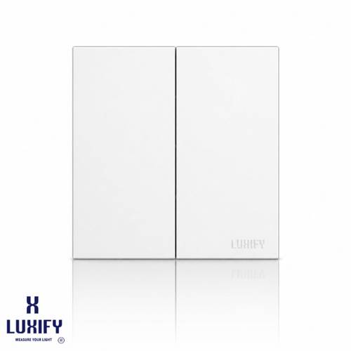 LUXIFY White Slim Double Switch