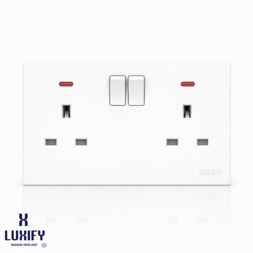 LUXIFY 13A Double Socket – Slim