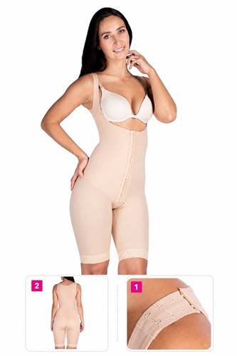 مشد بطن وظهر وارداف فوق الركبة VF body Variant مقفول من الخلف مقاس XL
