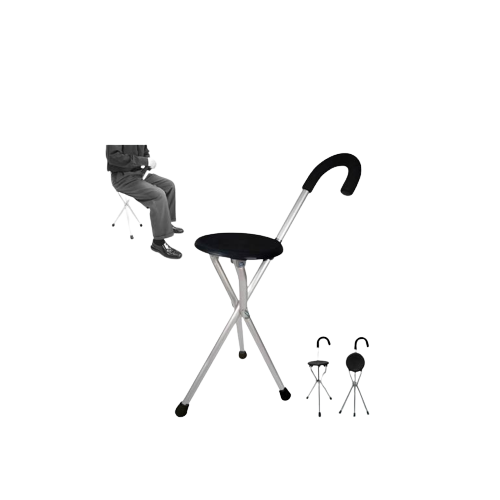عصا و كرسي صلاة GT21000B لون رصاصي كامل