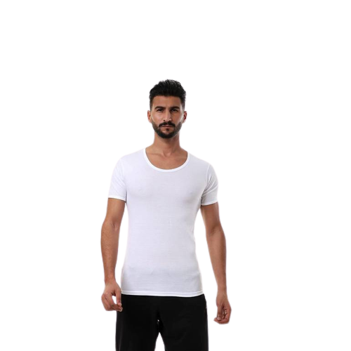 فانيلة داخليه نصف كم ابيض مقاس 419 XXL